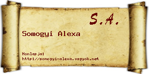 Somogyi Alexa névjegykártya